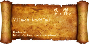 Vilmos Noémi névjegykártya